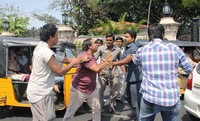 Ram Charan Assaults Car Driver Fighting Photos